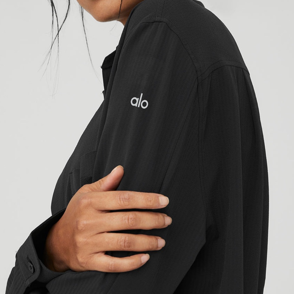 Alo Black Long Sleeve Shirt